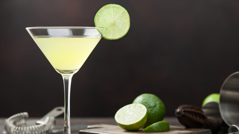 Kamikaze cocktail posed on tabletop