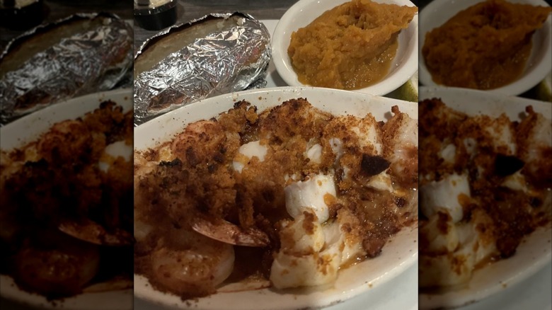 Seafood casserole, served at the Olde Hitching Post.