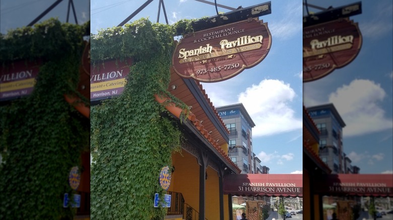 The exterior of the Spanish Pavillion, New Jersey.