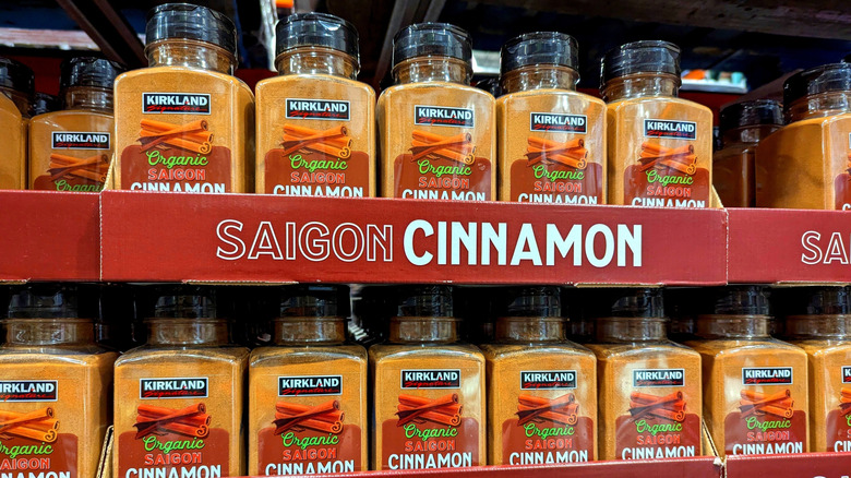 Bottles of Costco Kirkland Signature Organic Saigon Cinnamon