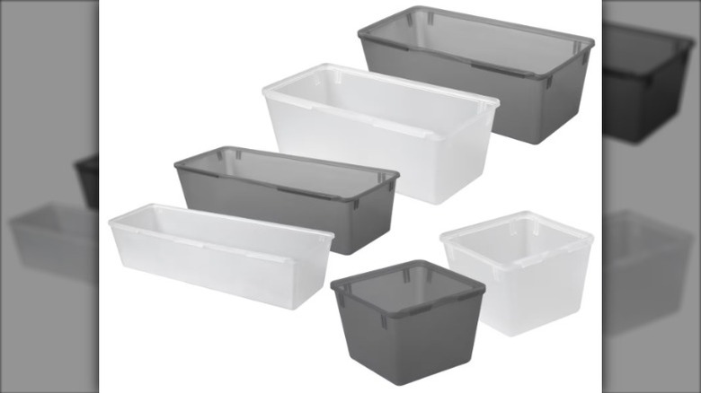 Cooking Concepts plastic drawer organizers in all three sizes