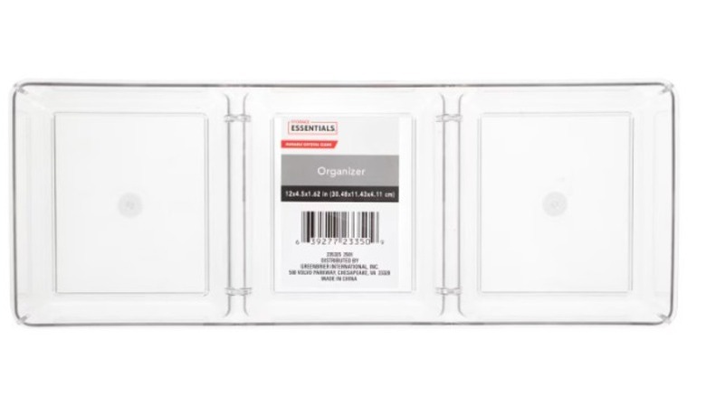 Storage Essentials three-compartment organizer from Dollar Tree