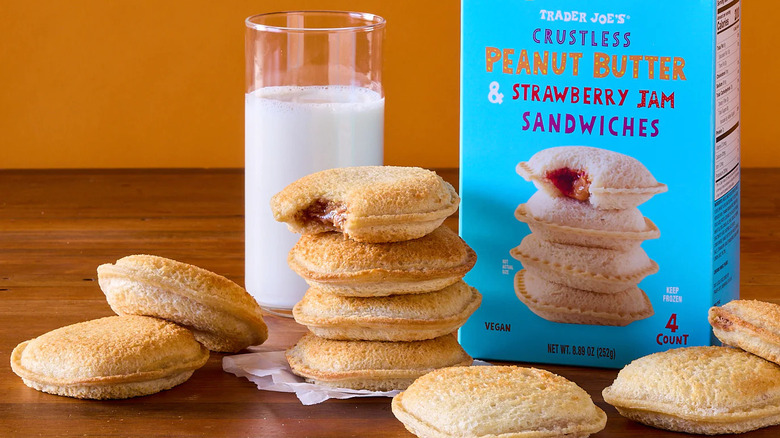 Crustless Peanut Butter & Strawberry Jam Sandwiches