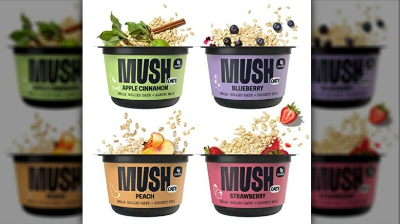 varieties of Mush Oats containers