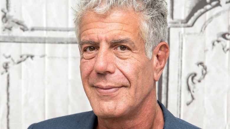 Anthony Bourdain smiling close up