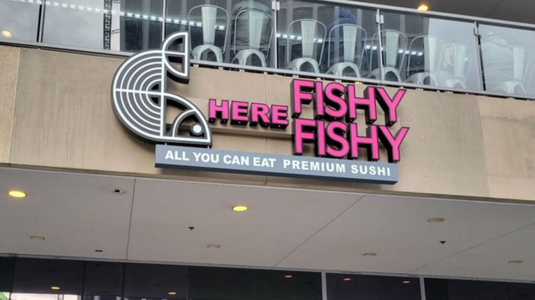 The exterior of Here Fishy Fishy