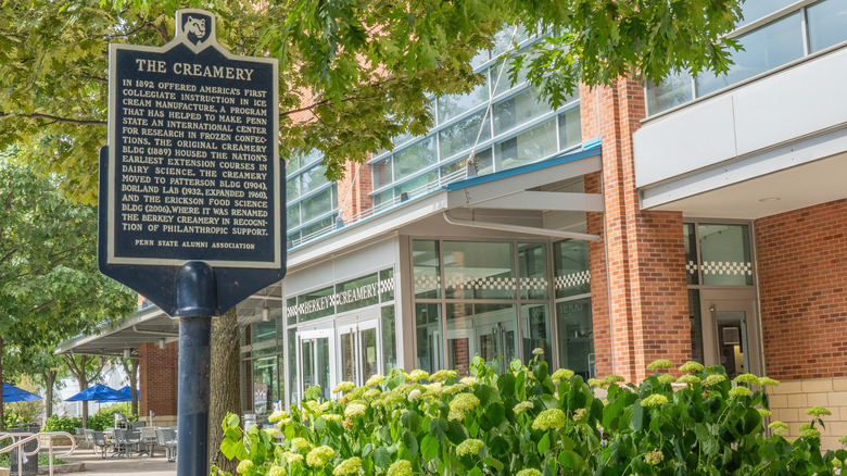 Berkey Creamery sign on Penn State University campus