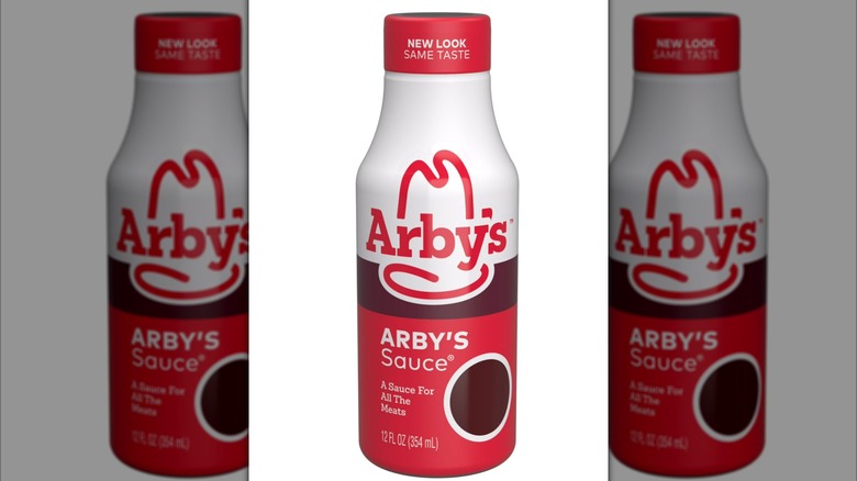 Arby's sauce on white background