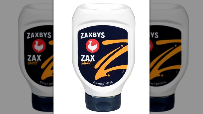 Zaxby's zax sauce on white background