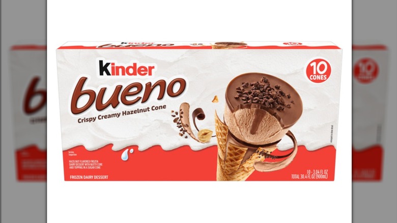 A box of Kinder Bueno Hazelnut Cones