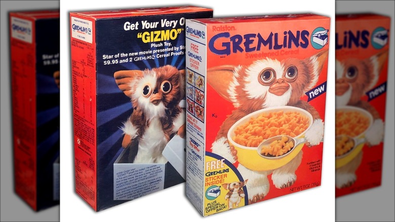 gremlins 80s cereal box featuring gizmo character