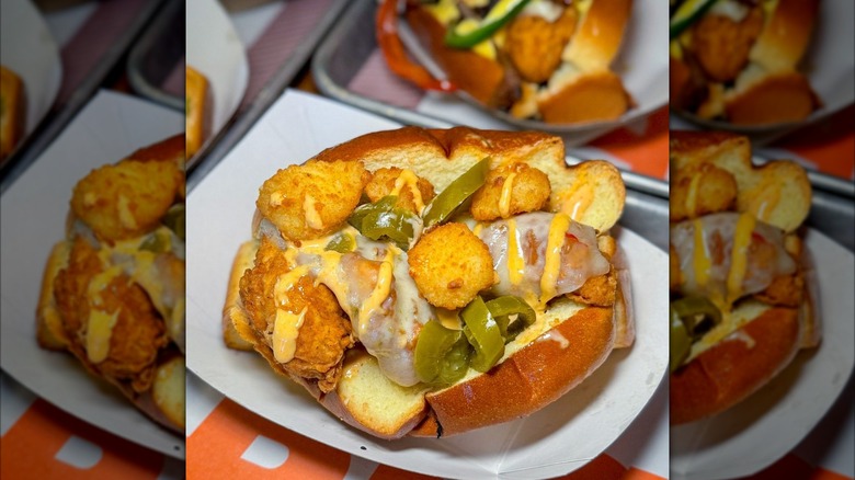 Fried chicken on Texas toast, served at Big Chicken