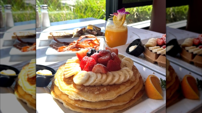 A plate of pancakes served at Keke's Breakfast Cafe