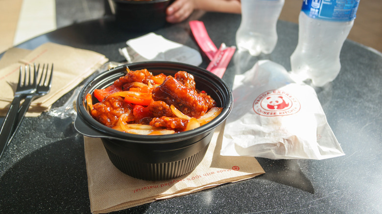 A bowl of Orange Chicken from Panda Express