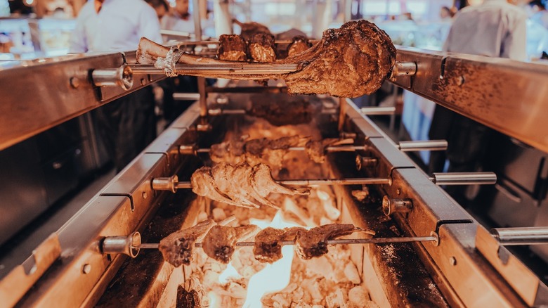 Fogo de Chão meat cooking