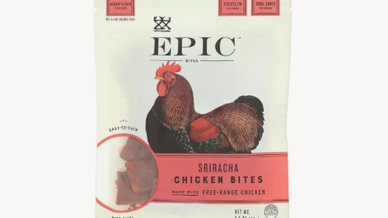 Bag of EPIC Chicken Jerky Sriracha Bites