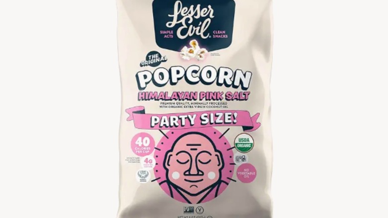 Bag of Lesser Evil Himalayan Pink Salt Popcorn