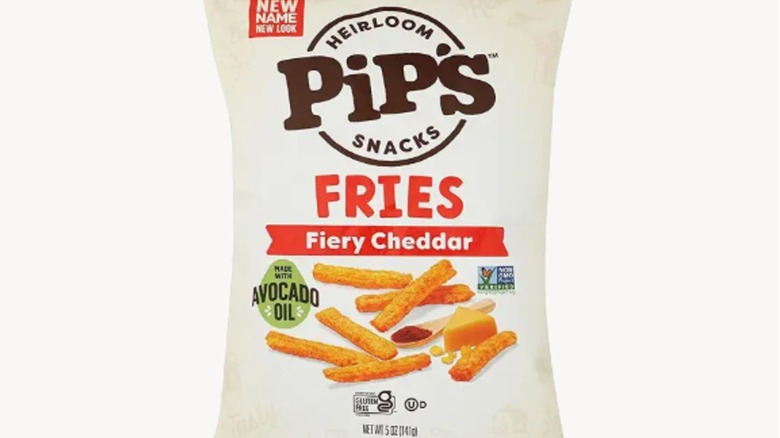 Bag of Pip's Heirloom Snacks Fiery Cheddar Fries