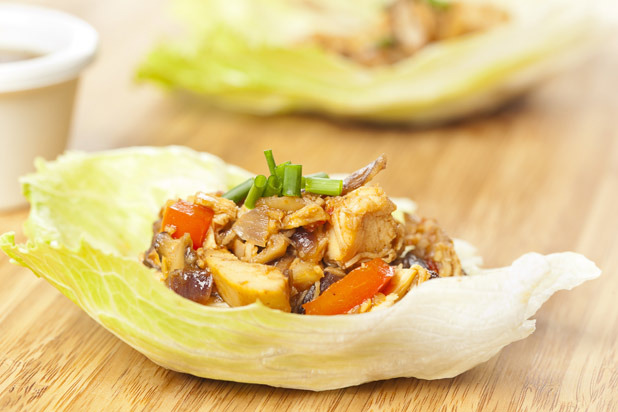 Apricot Chicken Lettuce Wraps