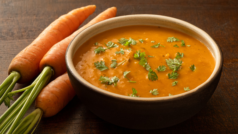 Carrot and coriander soup