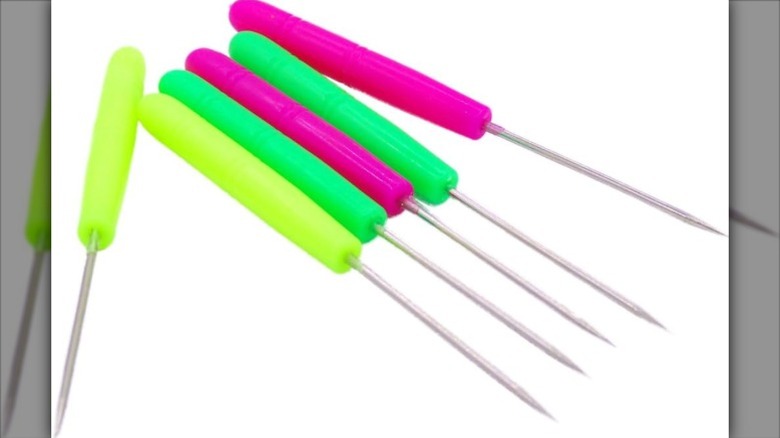 Set of six Grosum Cookie Scribe Tools together on a white background