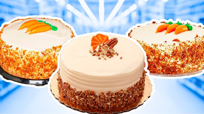 three different carrot cakes