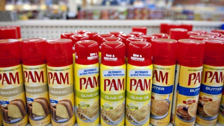 Cans of Pam cooking spray