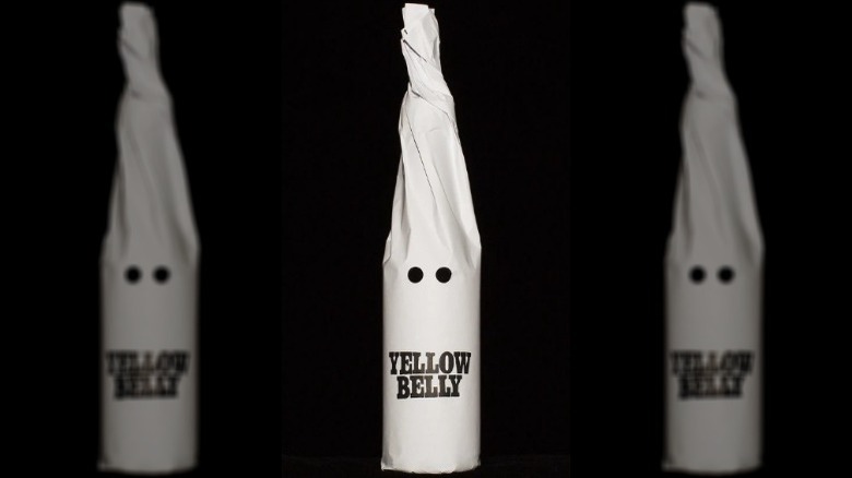 A bottle of Yellow Belly showing its controversial packaging