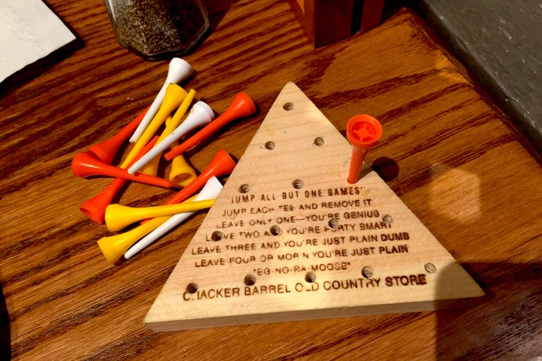 Since Day One, Every Table Has Had a Peg Solitaire Game on It