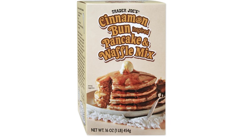 box of Cinnamon Bun Inspired Pancake & Waffle Mix