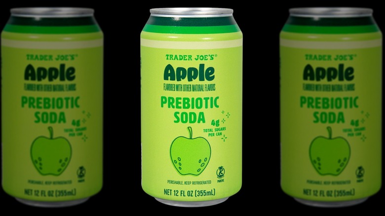 Can of prebiotic apple soda