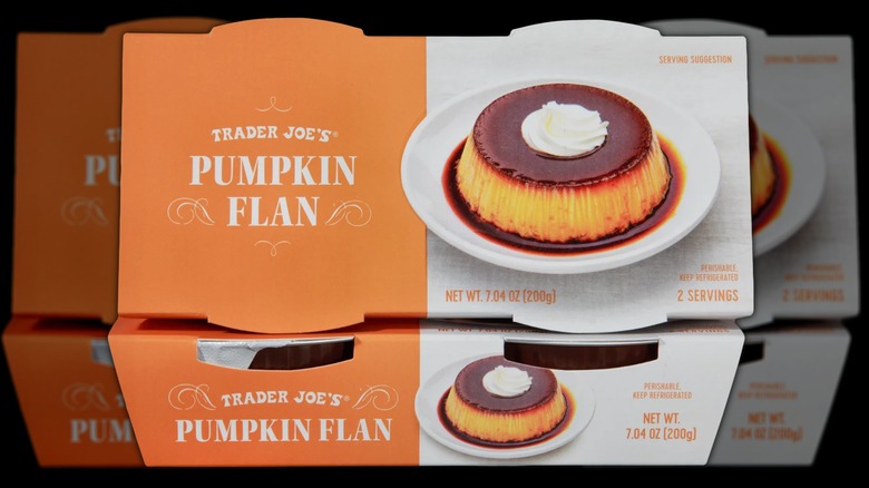 Box of pumpkin flan