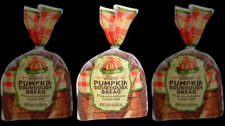 Bag of sliced pumpkin sourdough bread