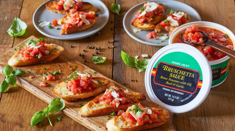 tub of Trader Joes bruschetta sauce
