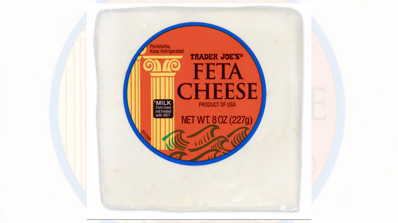 A package of Trader Joe's Feta Cheese
