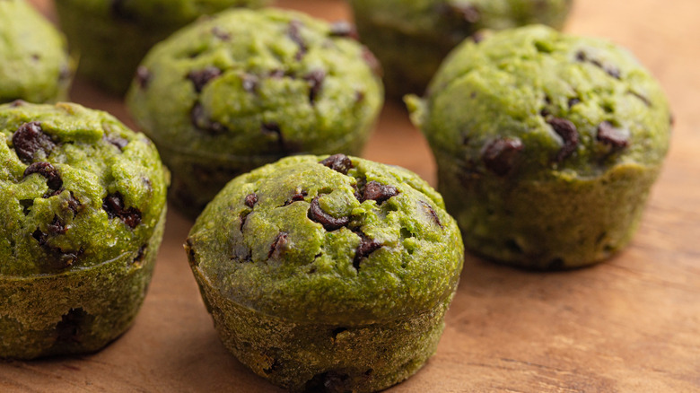 Chocolate chip spinach muffins