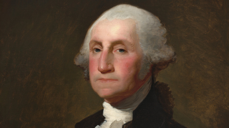 A head and shoulders portrait of George Washington