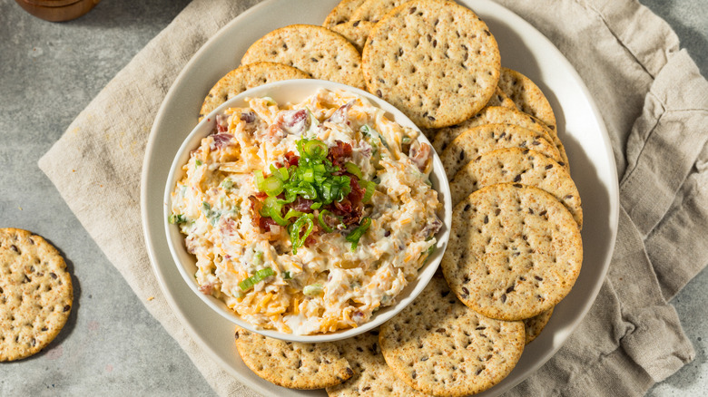 Million dollar dip with crackers