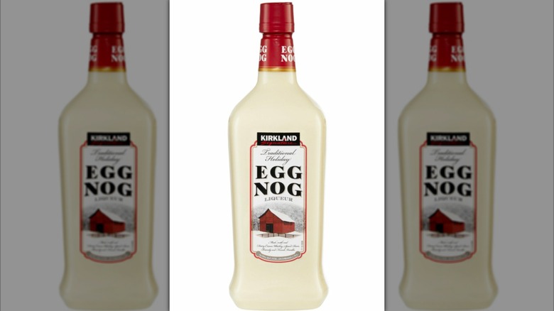 Kirkland Signature Egg Nog Liqueur on white background
