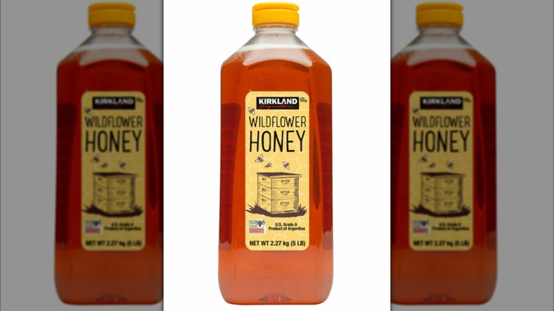 Kirkland Signature Wildflower Honey on white background