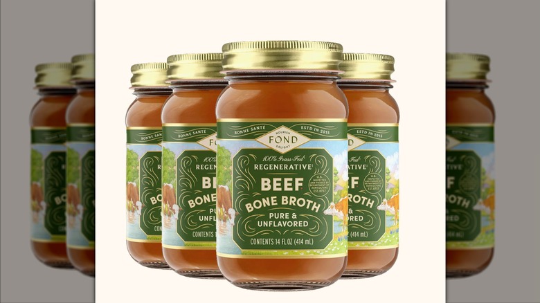 Jars of Fond Regenerative Beef Bone Broth