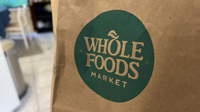 A brown paper bag from Whole Foods Market