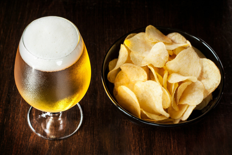 beer and chips