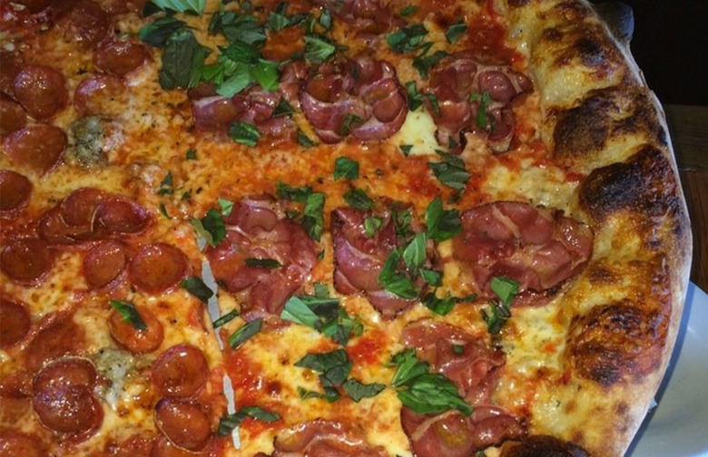 #18 Apizza Scholls, Portland, Ore. (Apizza Amore: Marinara, fresh and aged mozzarella, Pecorino, grana, olive oil, cured pork shoulder, basil)