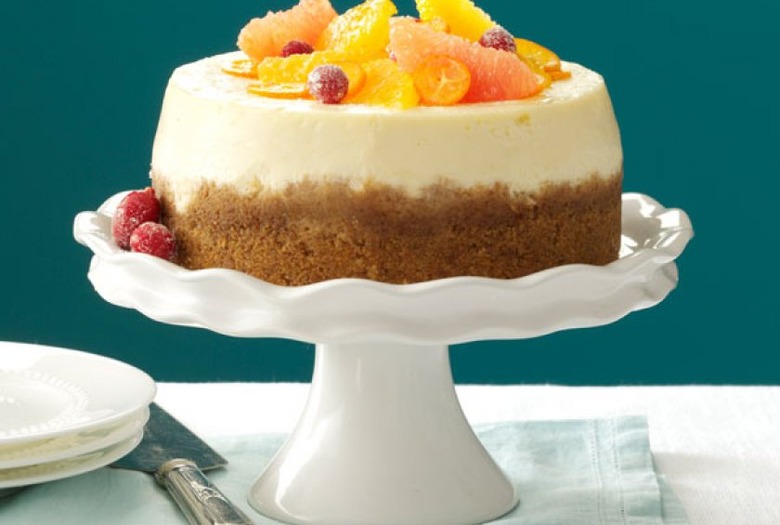 Pink Grapefruit Cheesecake