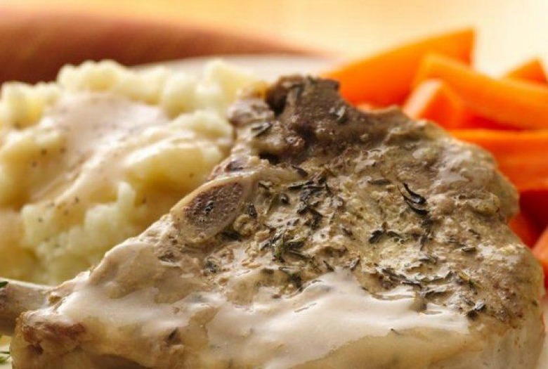 Pork Chops With Mustard Thyme Gravy