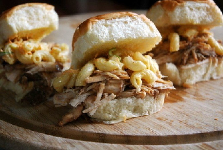 Teriyaki Chicken & Mac Salad Sliders