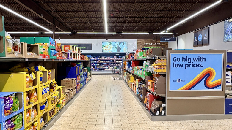 Aldi shopping aisle