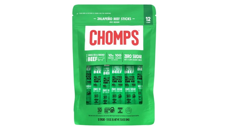 Bag of Chomps Jalapeño Grass Fed Beef Sticks