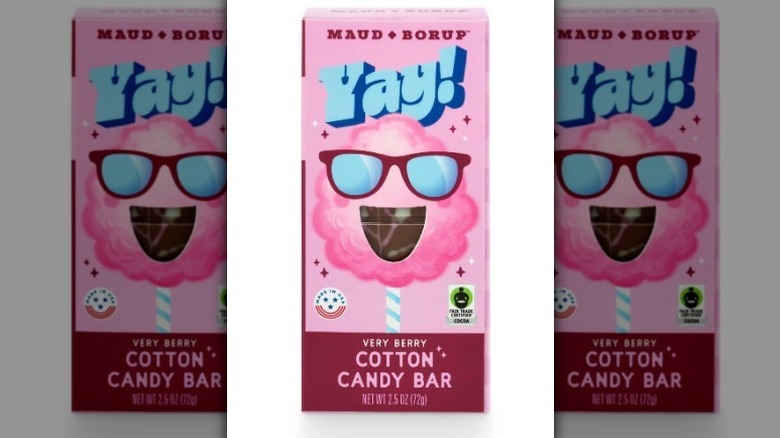 Maud Borup very berry cotton candy bar on white background